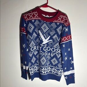 GREY GOOSE VODKA Blue and Red Men's Sweater